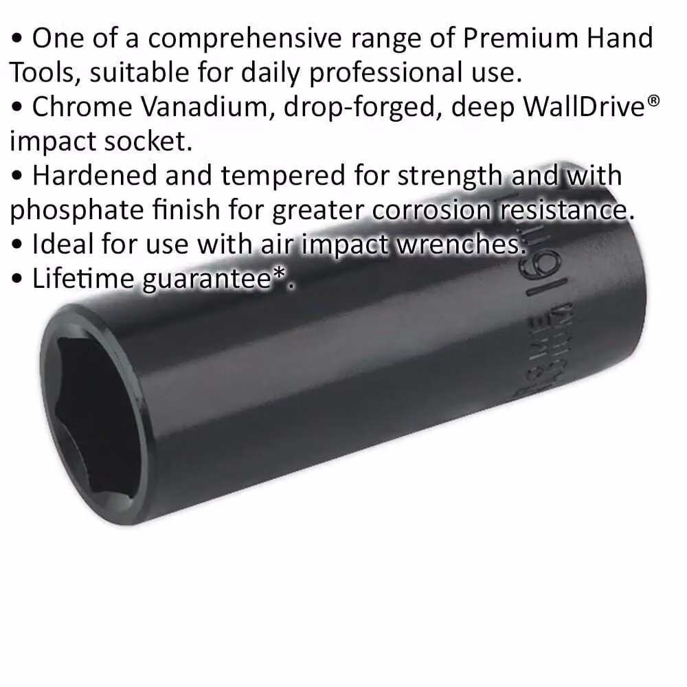Loops 16mm Forged Deep Impact Socket, 3/8 Inch Sq Drive, Chrome Vanadium – 2