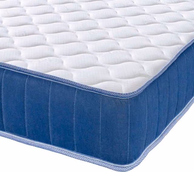 eXtreme Comfort Ltd Cooltouch Core Blue Lagoon Hybrid Memory Foam and Spring Mattress, White and Blue, W/D/H: 140 x 190 x 22 cm