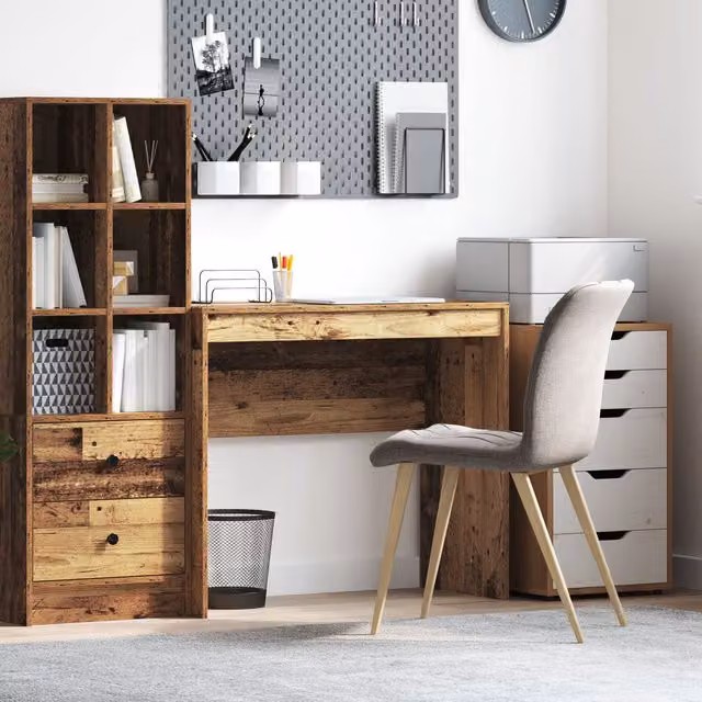 Berkfield Home Writing Desk in Brown, W/D/H: 90 x 40 x 76 cm – 1