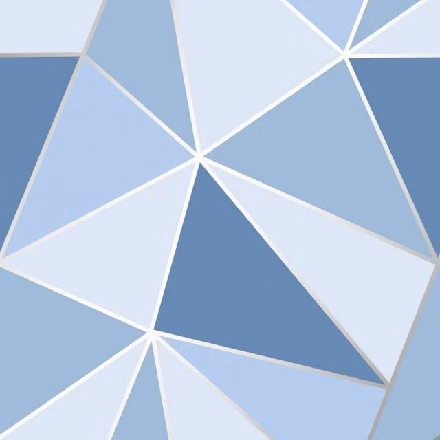 Fine Décor Apex Geometric Abstract Wallpaper in Blue Matt Paper