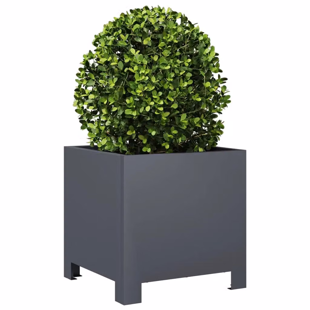 Berkfield Home Garden Steel Planter Tub Set, 2 Pieces, Anthracite and Black, W/D/H: 30 x 30 x 30 cm – 3