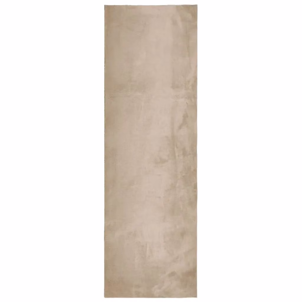 Berkfield Home HUARTE Short Pile Washable Rug in Sand and Brown, W/D/H: 80 x 250 cm – 1