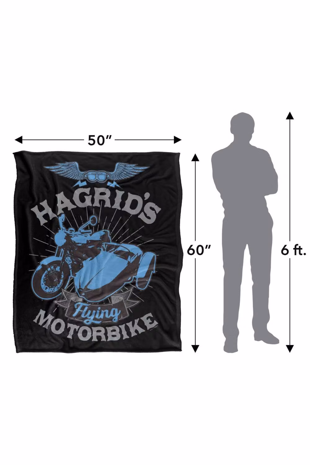 LOGOVISION Harry Potter Hagrid's Flying Motorbike Super Soft Fleece Throw Blanket, Multicolour, W: 91.44 cm x D: 91.44 cm x H: 147 cm – 8