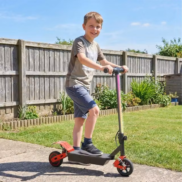 AIYAPLAY Foldable Electric Scooter with Dual Shock Absorption in Red