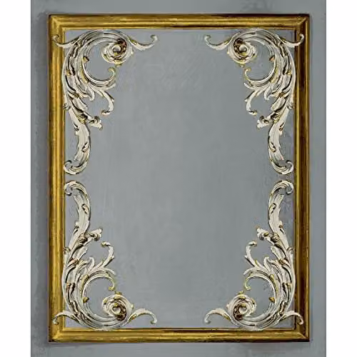 Grandeco Paul Moneypenny Grey and Gold Rococo Plaster Panel Floral Wallpaper – 1