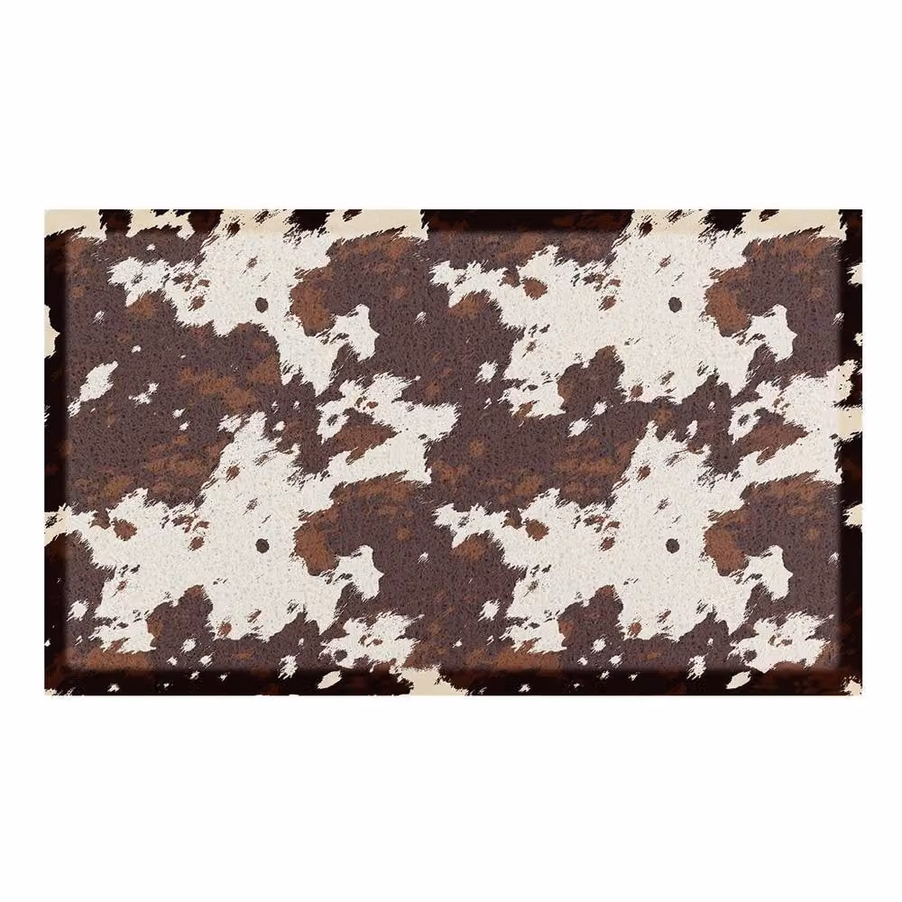 Artsy Mats Brown Cow Print Indoor Outdoor Mat, W: 40 cm, D: 70 cm – 2