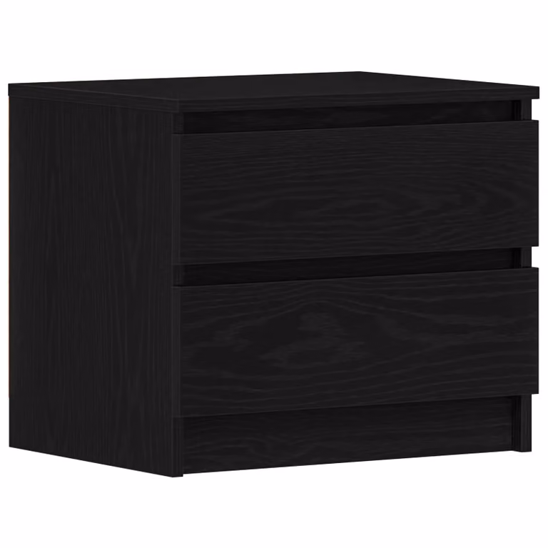 Berkfield Home Black Oak Nightstands, 2 Pack, W/D/H: 50 x 40 x 43.5 cm