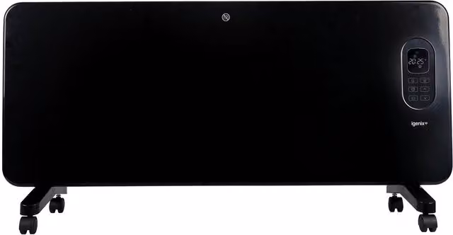 Igenix IG9520BLWIFI Smart Electric Panel Heater, 2000W, Black, with WiFi, App Control, Remote Control and 24hr Timer – 1