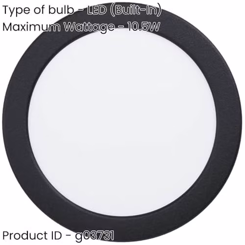 Loops Modern LED Ceiling Light, 10.5W, Black, Pack of 2 – 2