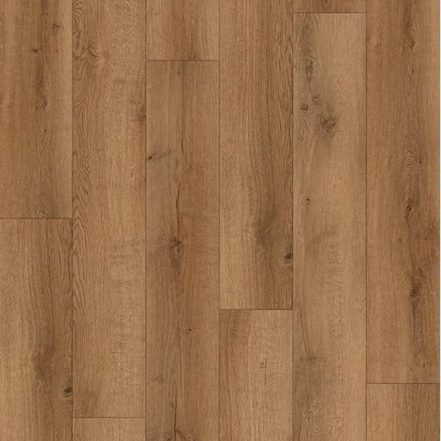 Guardian Click Wood Look Vinyl Flooring Planks in Akron Teak Brown, Pack of 8
