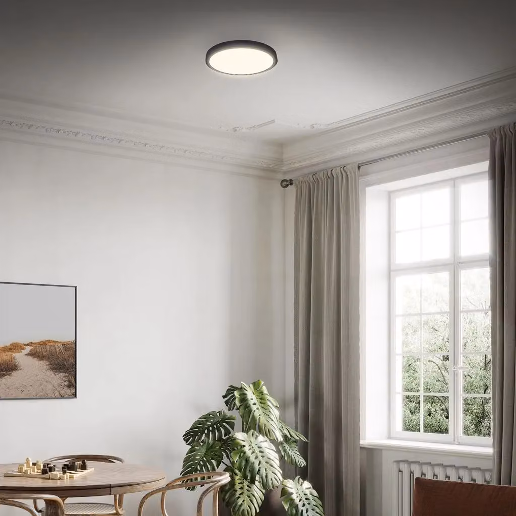 Briloner Black 16W LED Round Surface Light with Warm White Illumination – 4
