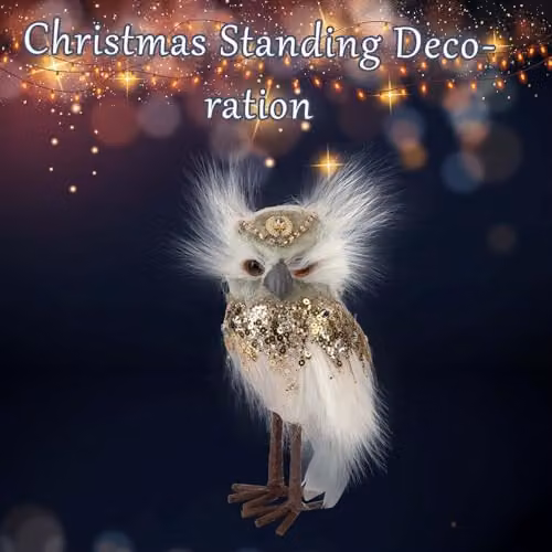 VFM e-Store Christmas Velvet Owl Tabletop Decoration, Green – 2