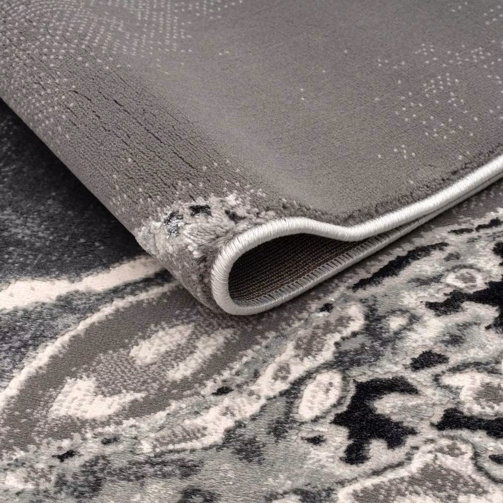 Smart Living Parma Modern Carved Abstract Rug in Grey, W 80 cm x L 150 cm – 2