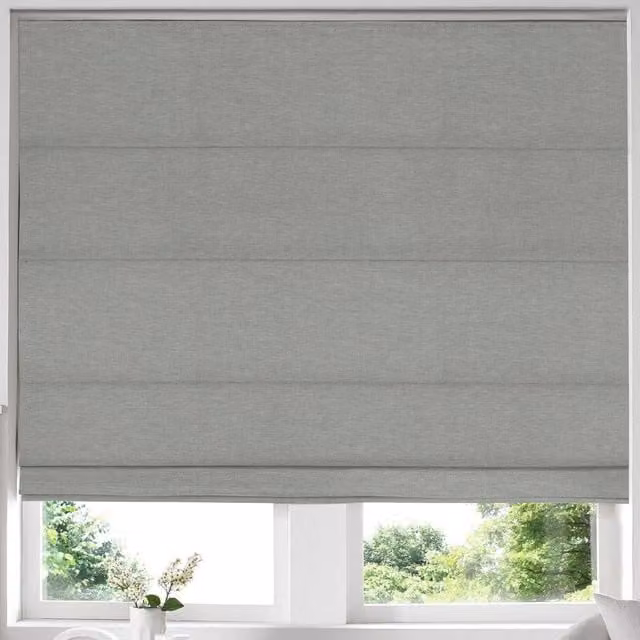 Terrys Willow Made to Measure Blackout Roman Blind in Alpine Plain Polyester