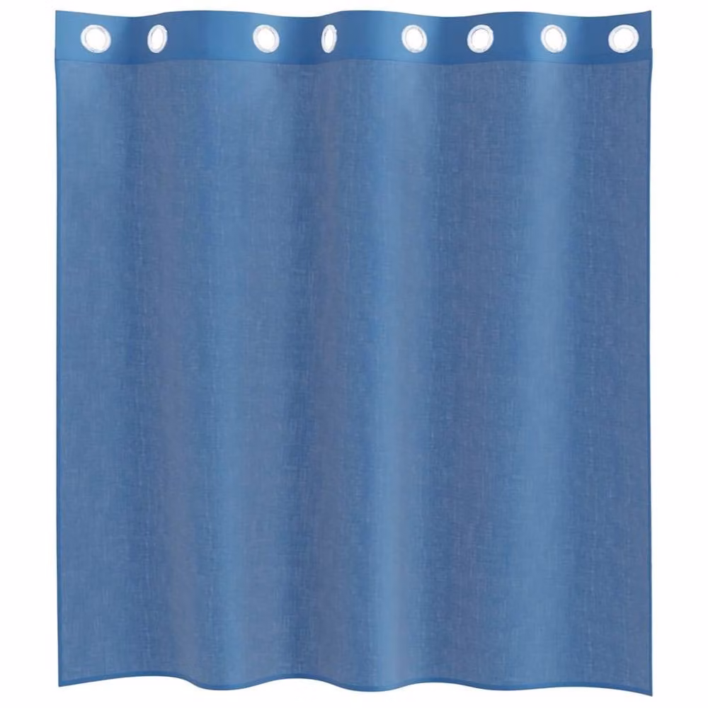 Berkfield Home Royal Blue Voile Fabric Panel Curtains with Eyelets, 2 Pack, W: 140 cm – 3