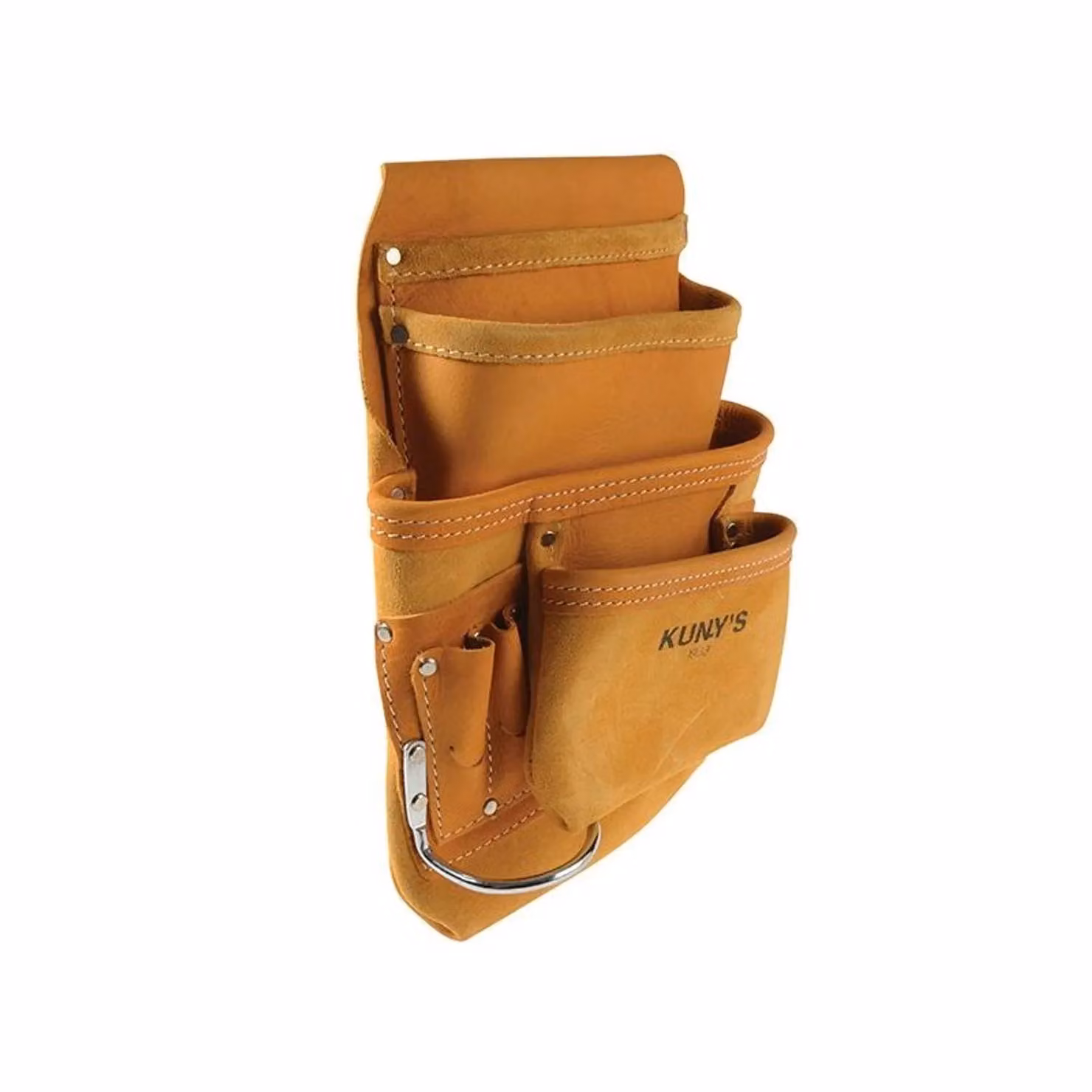 Kuny's Ap-i933 Leather Carpenter's Nail and Tool Bag with 10 Pockets in Brown and Multicolour – 2