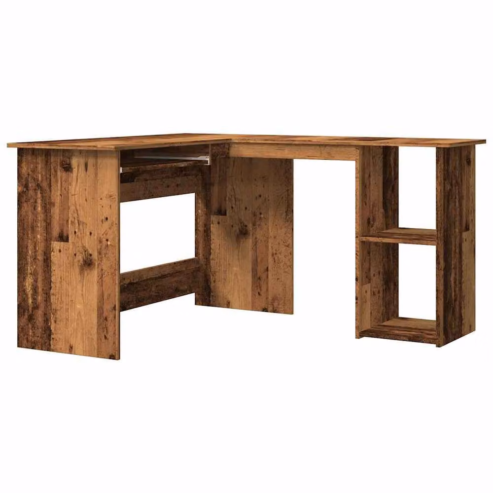 Berkfield Home Modern Corner Desk in Brown, Engineered Wood, W/D/H: 120 x 140 x 75 cm – 2