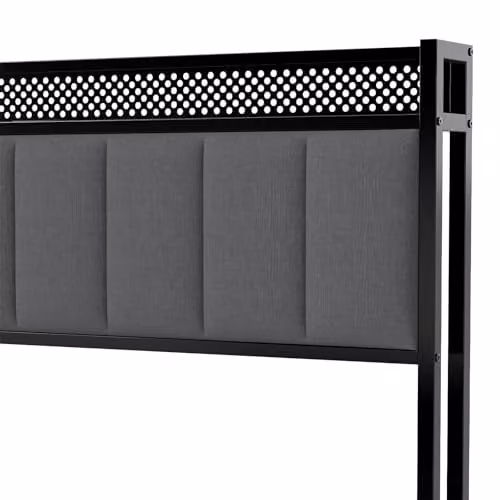 Levede King Size Upholstered Bed Frame in Grey with USB Charging Ports, Under-Bed LED Lighting and Side Compartments, W/D/H: 180 x 200 cm – 9