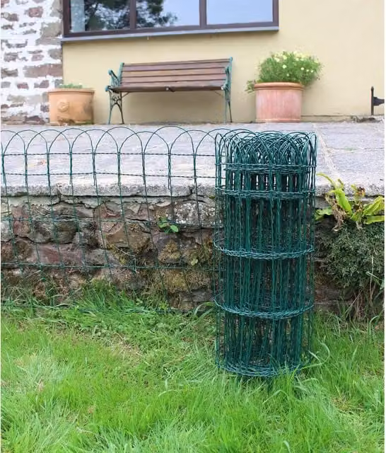 Actiasgear Green PVC and Steel Garden Border Fence