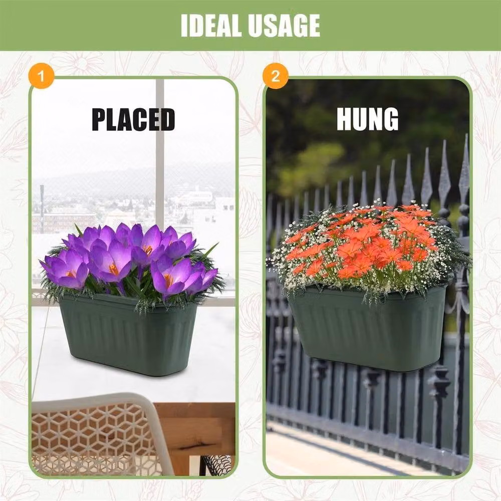 SPETLEK Green Over Fence Hanging Planter and Window Box – 5