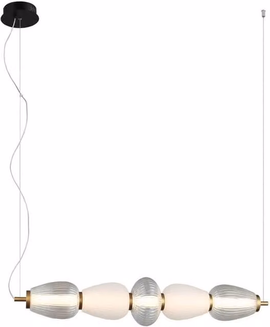 Netlighting Gastel Bar Pendant Ceiling Light in Black and White with Warm White LED