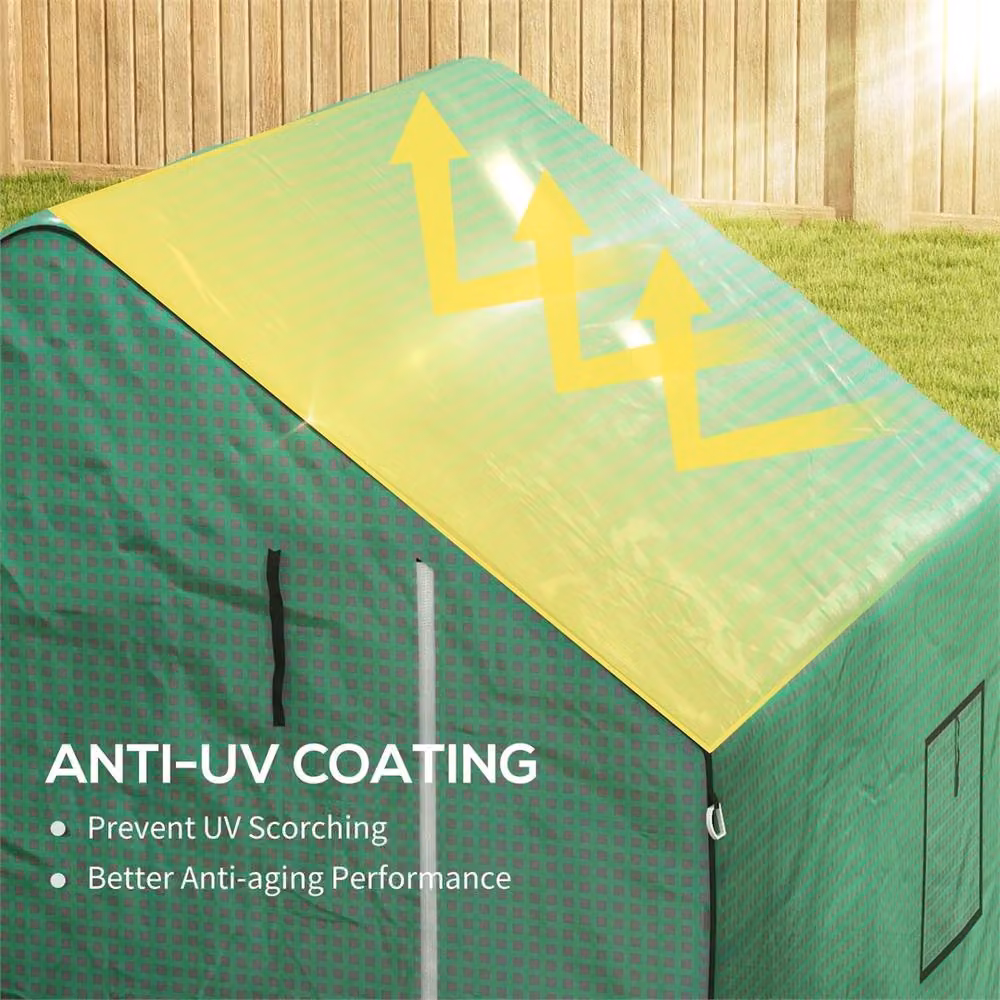 EONLION Green 143D-Reinforced Walk-in Greenhouse Cover, Width: 100 cm – 3