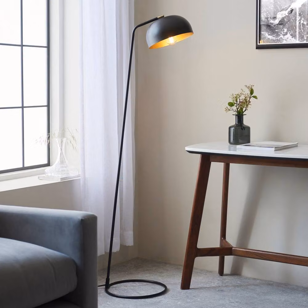 Netlighting Brair Adjustable Task Floor Lamp in Black and Gold/Brass – 2