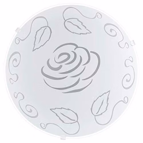 Loops Modern White Wall and Ceiling Mounted Sconce with Satin Glass Shade and E27 Bulb