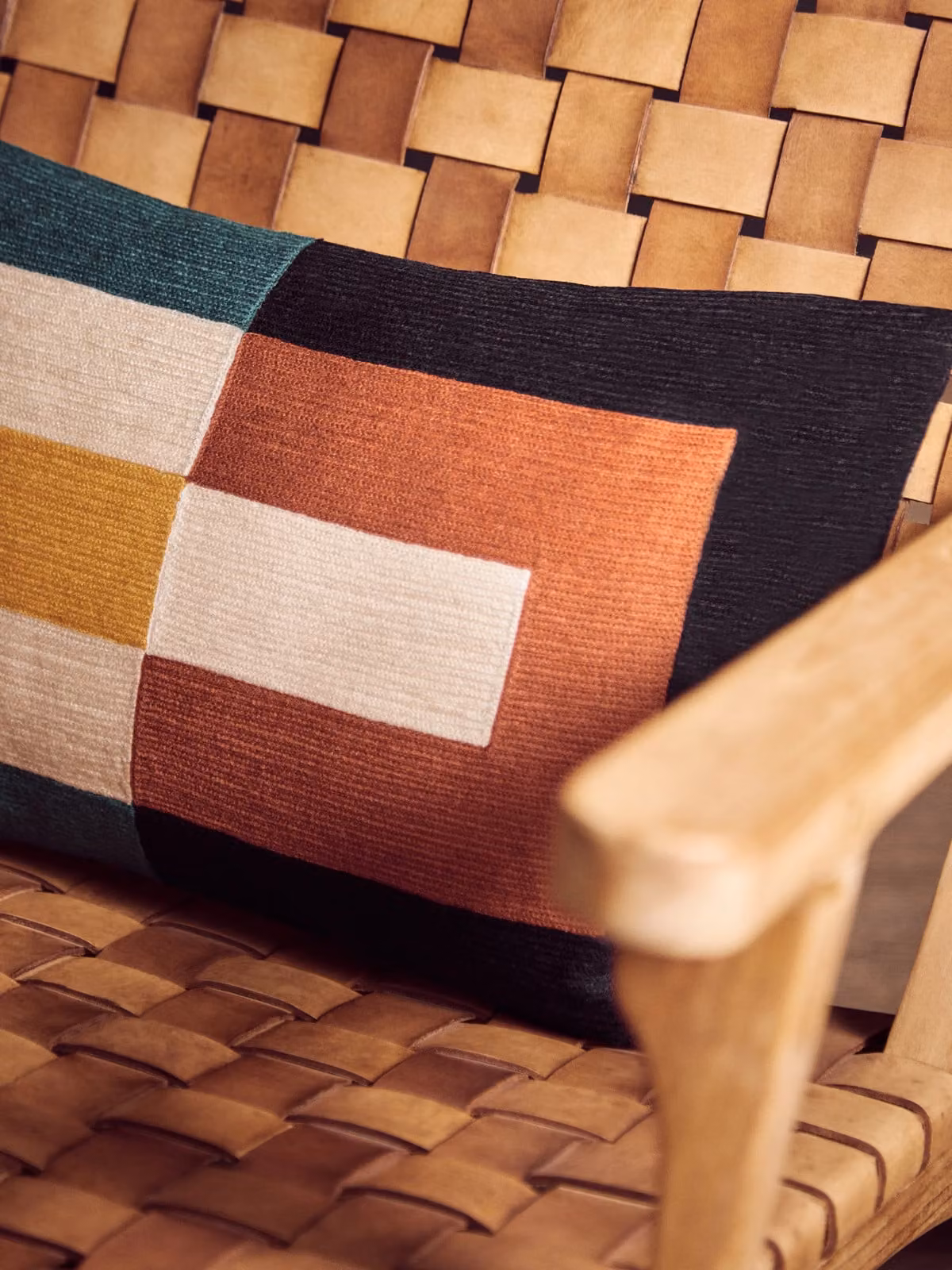 Orsina Bosie Ozella Multicolour Rectangular Graphic Cotton Cushion – 2
