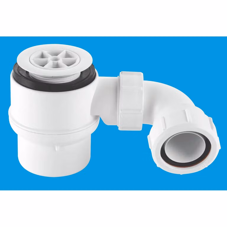 McAlpine STW2-95 50mm Water Seal Shower Trap with Universal Outlet in White