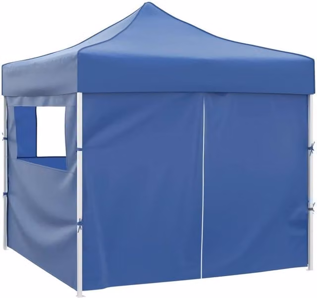 Berkfield Home Foldable Tent with 4 Walls, Blue, W: 300 cm, D: 300 cm, H: 300 cm – 1