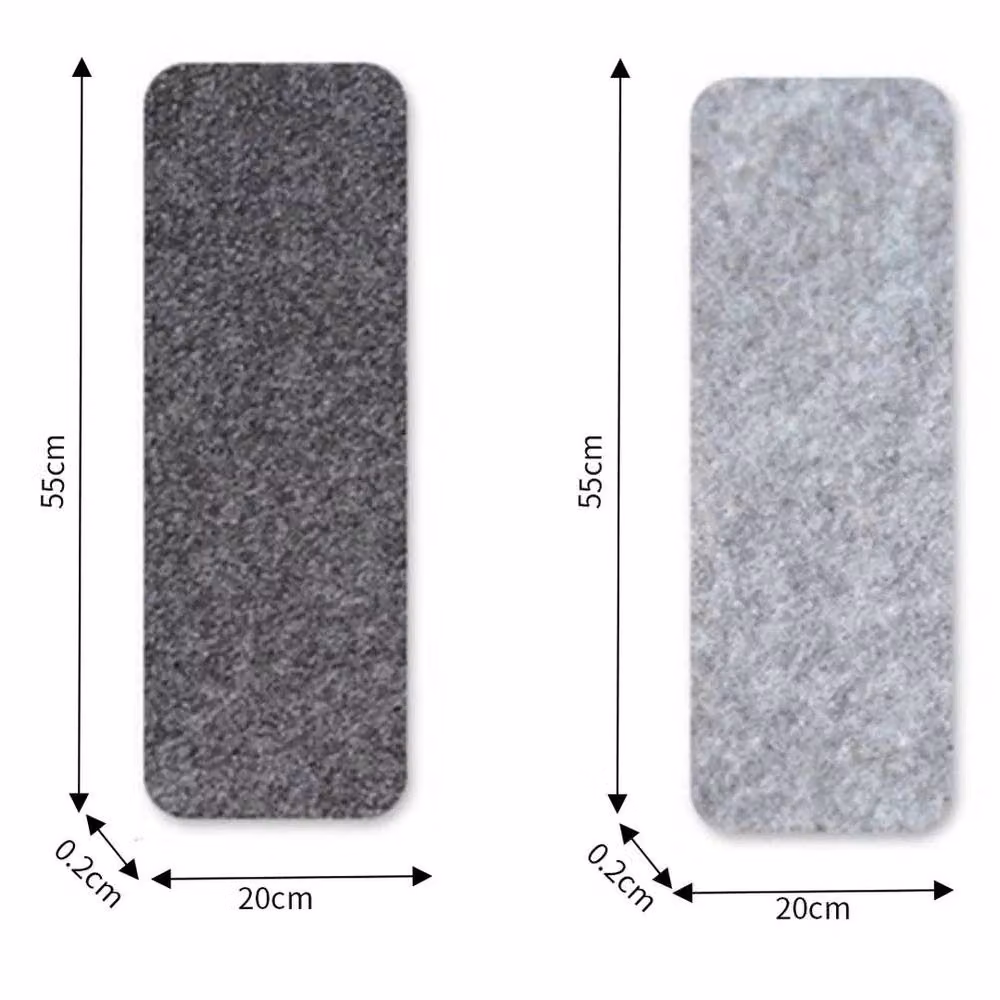 Kelvenix 14-Piece Non-Slip Self-Adhesive Carpet Stair Treads in Dark Grey, W: 1000 cm, D: 52 cm – 2