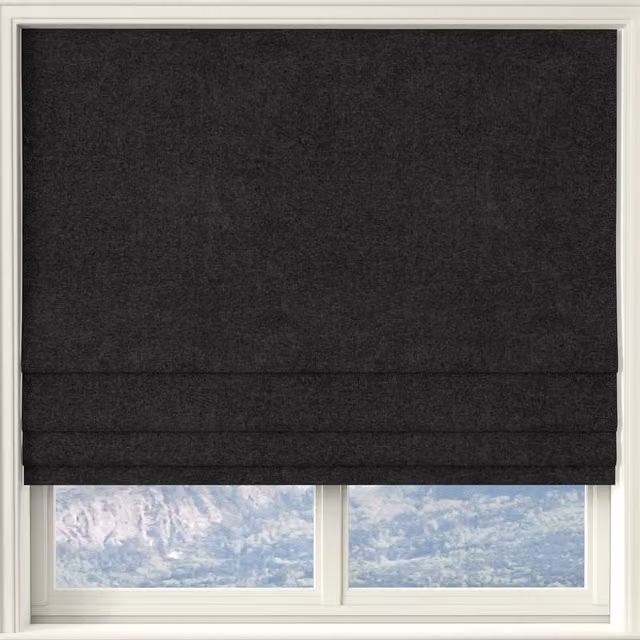 Linda Barker Petal Made to Measure Blackout Roman Blind in Black