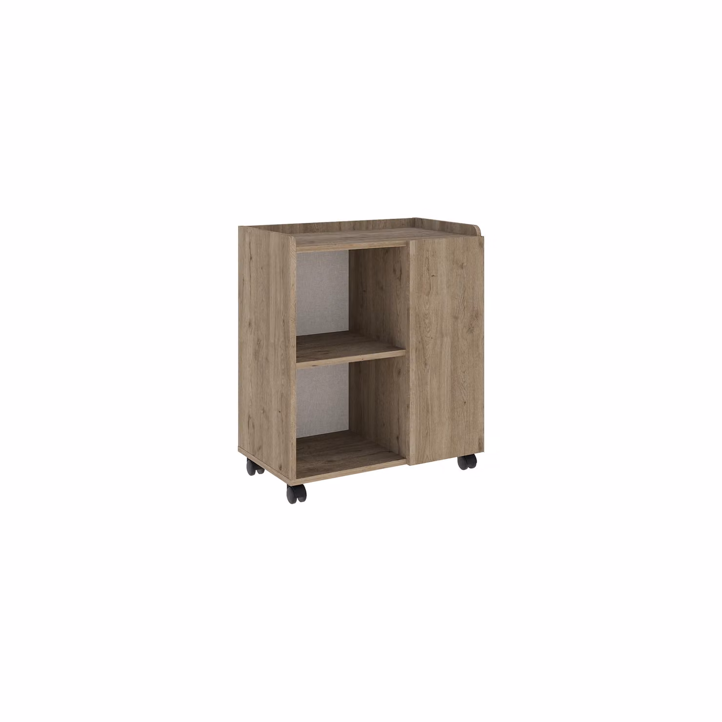 Decortie Zeo Modern Mobile Sideboard Cabinet with Castors, Brown, W/D/H: 70 x 40 x 80 cm – 2