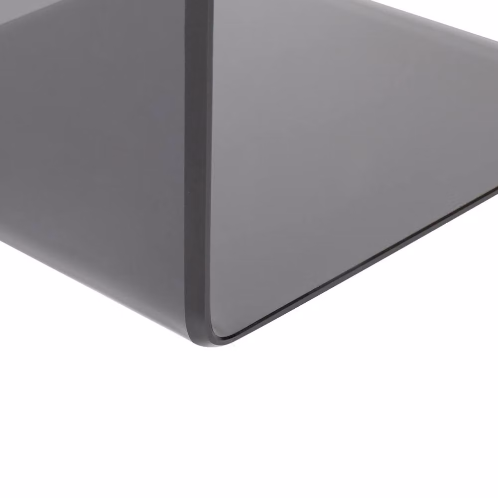 Wyld and Coco Cantilever Side End Table in Semi Transparent Black Tempered Glass, W/D/H: 40 x 40 x 61 cm – 4