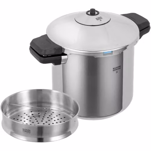 Kuhn Rikon Stainless Steel Pressure Cooker with Steamer Insert, Silver, 5L