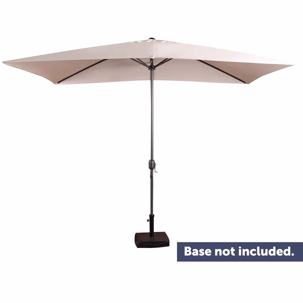 Charles Bentley Rectangular Garden Umbrella in Beige or Light Grey, W: 300 cm, D: 200 cm – 2