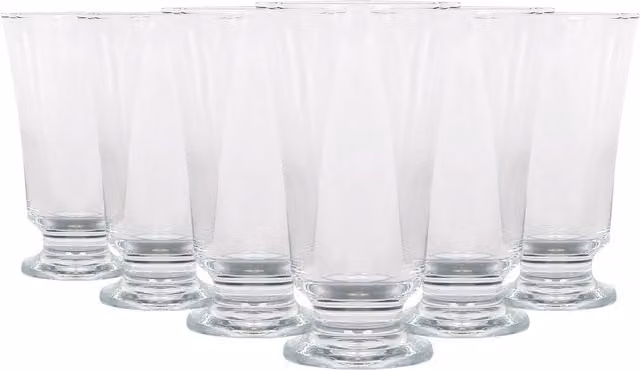 LAV TR Troya Glass Footed Tumblers, Clear, 150ml, Pack of 6 – 1