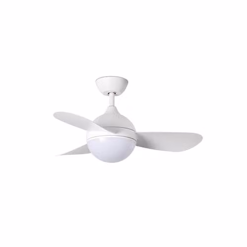 Netlighting Faro Barcelona White Ceiling Fan with LED Light and Remote Control