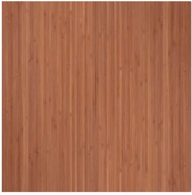 Berkfield Home Square Brown Bamboo Rug, W/D/H: 100 x 100 x 1 cm – 1