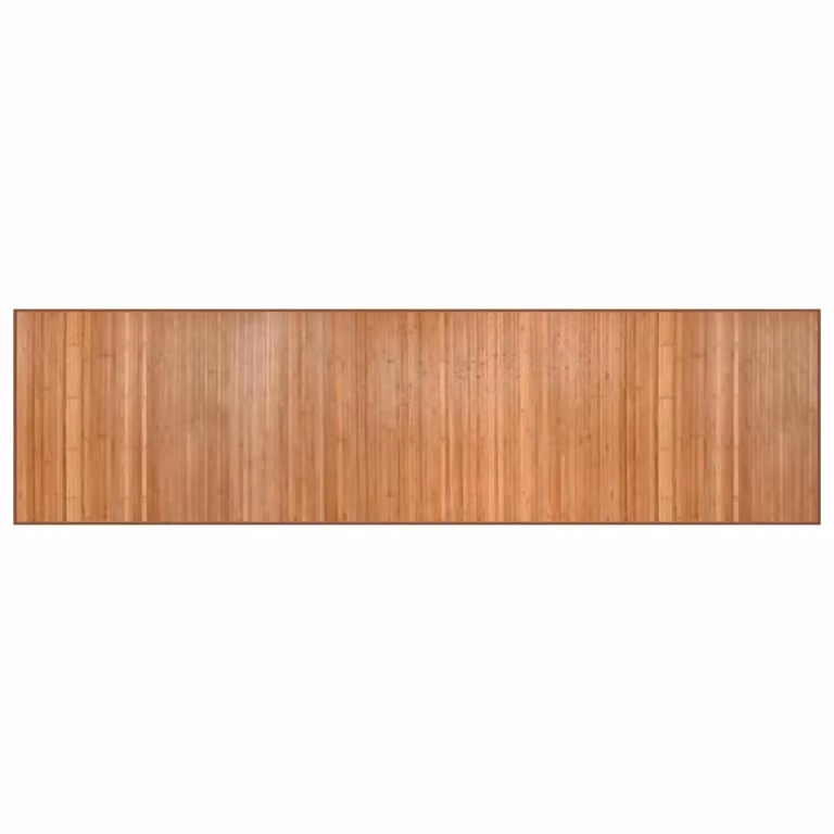 Berkfield Home Rectangular Bamboo Rug in Brown, W: 80 cm, L: 300 cm