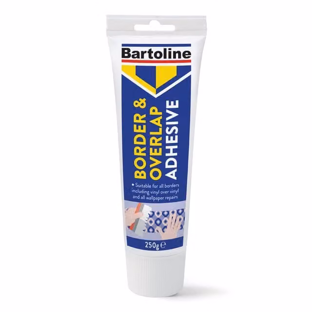 Bartoline White Border and Overlap Adhesive for Decorative Borders and Vinyl, 250 g