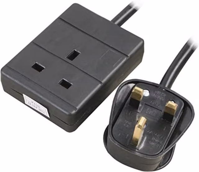 ShaniTech 1 Gang 3 Metre Extension Lead, Black
