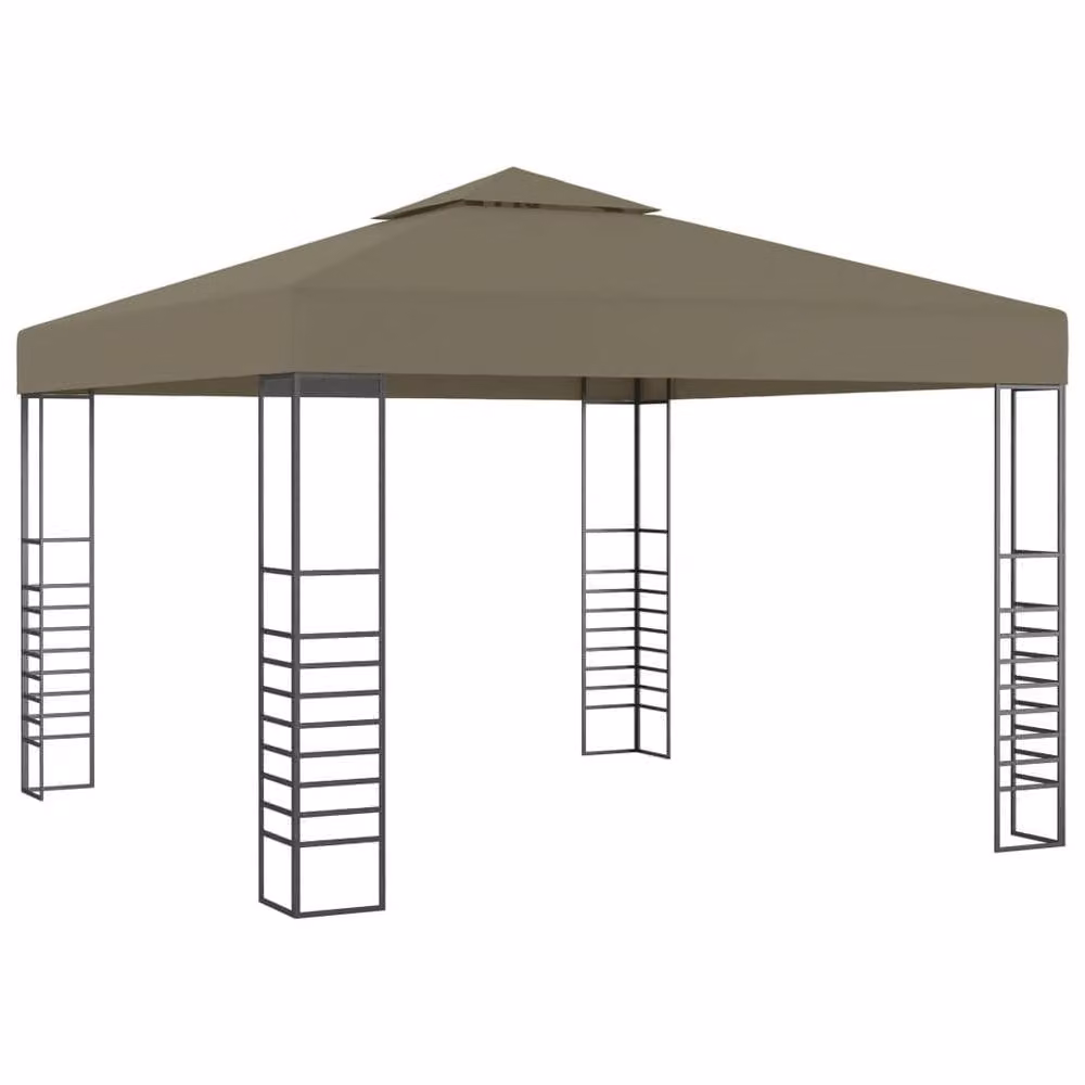 Berkfield Home Stylish Garden Marquee in Taupe, W: 300 cm x D: 300 cm – 2