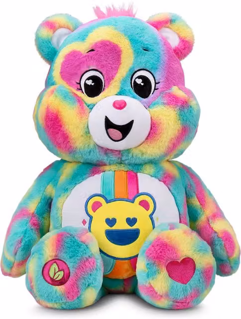 Basic Fun Care Bears Jumbo Good Vibes Bear Plush Animal in Pink and Multicolour