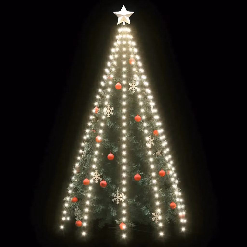 Berkfield Home Christmas Tree Net Lights with 300 Cool White LEDs, 300 cm – 3