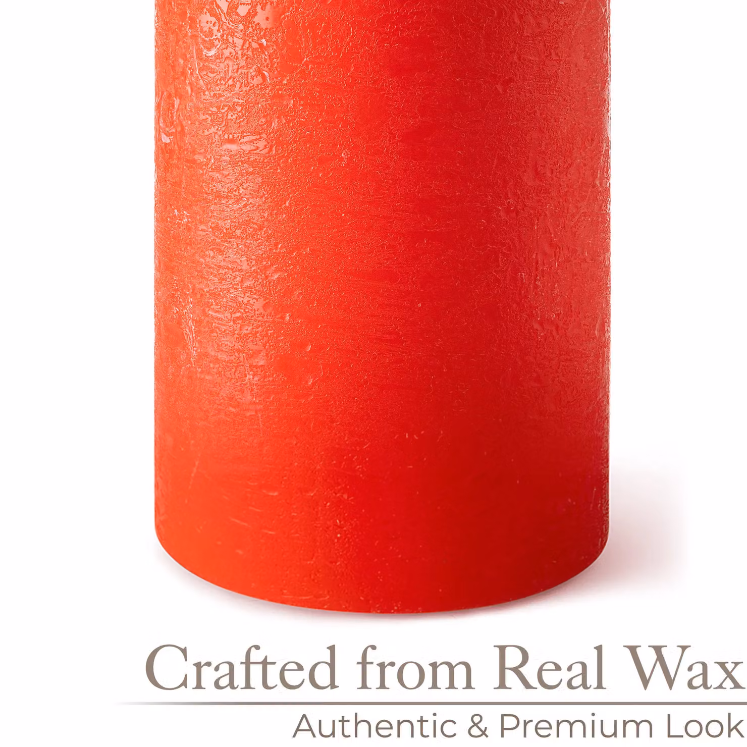 Christow Set of 3 Flickering Flame Real Wax LED Pillar Candles in Cream and Red – 4