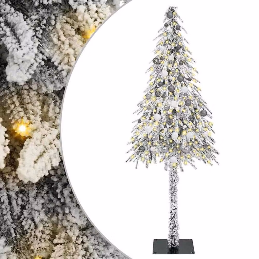Berkfield Home White Christmas Tree with 300 LEDs, Height: 210 cm – 2