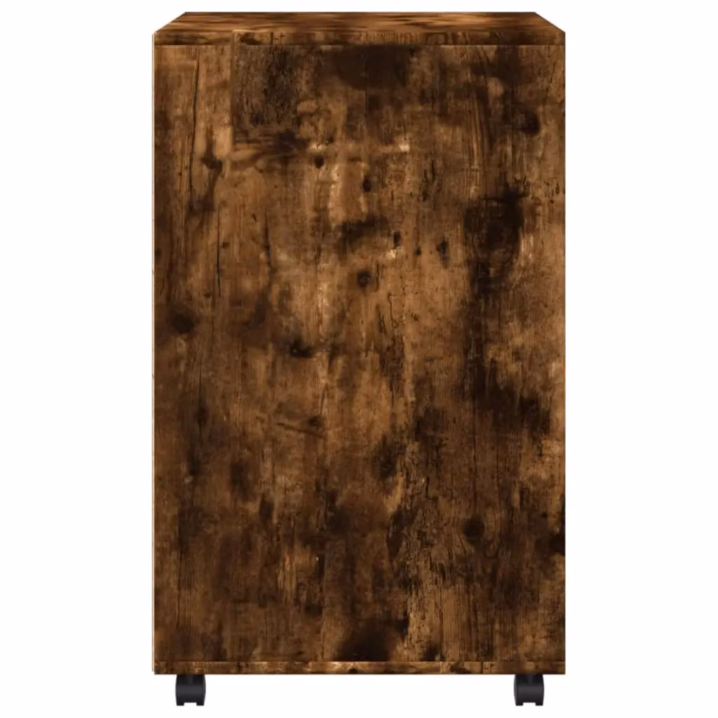 Berkfield Home Rolling Cabinet in Smoked Oak Brown, W/D/H: 60 x 48 x 81 cm – 4