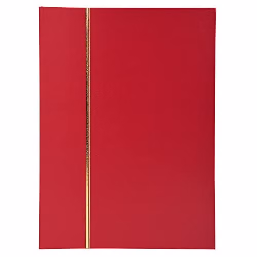 Exacompta Classic Stamp Album in Red Faux Leather, 16 Pages, W: 22.5 cm, H: 30.5 cm